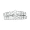 Thumbnail Image 5 of 2 CT. T.W. Diamond Three Stone Bridal Set in 14K White Gold