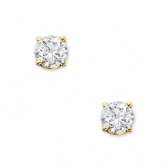 Image result for 1/2 CT. T.W. Certified Diamond Solitaire Stud Earrings in 14K Gold