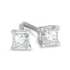 Thumbnail Image 0 of 1/5 CT. T.W. Princess-Cut Diamond Solitaire Stud Earrings in 14K White Gold (J/I3)