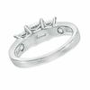 Thumbnail Image 2 of 1-1/2 CT. T.W. Princess-Cut Diamond Past Present Future® Ring in 14K White Gold