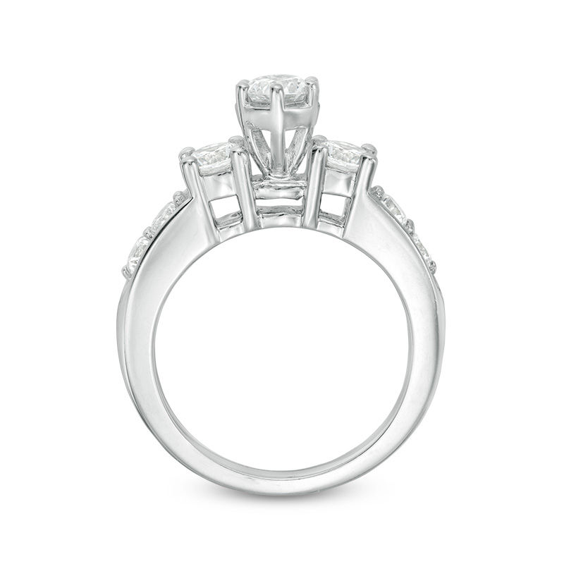 3 CT. T.W. Diamond Past Present Future® Bridal Set in 14K White Gold