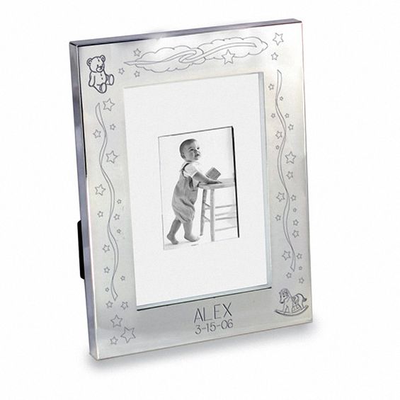silver plated engraved baby