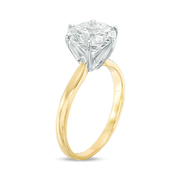 3 CT. Certified Diamond Solitaire Engagement Ring in 14K Gold (J/I2