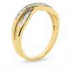 Thumbnail Image 1 of 1/4 CT. T.W. Diamond Crossover Band in 14K Gold