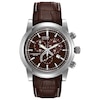 Thumbnail Image 0 of Men's Citizen Eco-Drive® Stainless Steel Chronograph Watch with Brown Dial and Brown Strap (Model: AT0550-11X)
