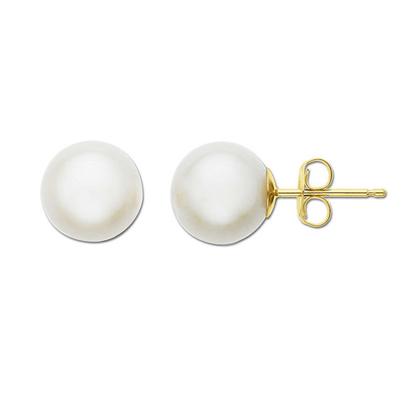 Lucia Certified 7 0mm Cultured Freshwater Pearl Stud Earrings In 14k Lucia Certified 7 0mm Cultured Freshwater Pearl Stud Earrings In 14k Gold