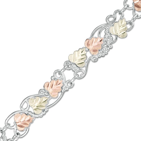 Landstrom's Black Hills Gold & Silver Adjustable Bracelet Pick from 3 Slogans Landstrom's Black Hills Gold & Silver Adjustable Bracelet Pick from 3 Slogans
