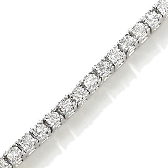 3 4 Ct T W Diamond Tennis Bracelet In Sterling Silver View All T W Diamond Tennis Bracelet In Sterling Silver