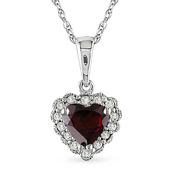 Colors of Romance Garnet Pendant in 10K 