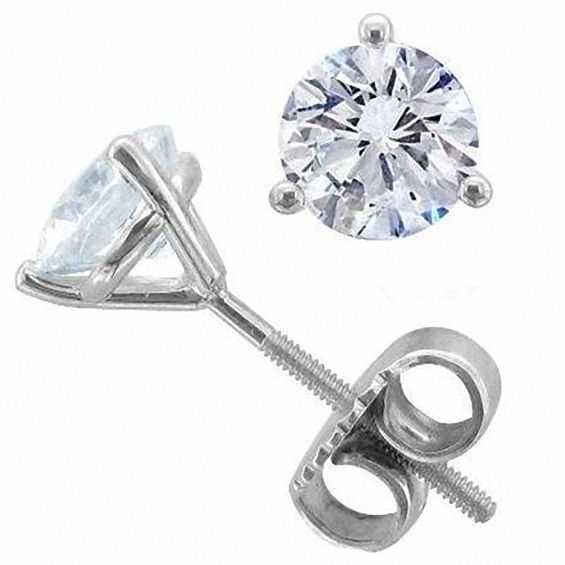 3/4 CT. T.W. Certified Diamond Solitaire Stud Earrings in