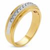 Thumbnail Image 1 of Men's 1/4 CT. T.W. Diamond Channel Milgrain Band in 14K Two-Tone Gold