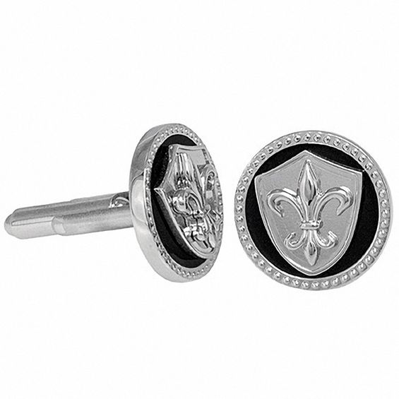 TwoTone Titanium FleurDeLis Cuff Links Online Exclusives