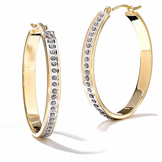 Diamond Fascination Bold Round Hoop Earrings In 14k Gold Hoops Diamond Fascination Bold Round Hoop Earrings In 14k Gold