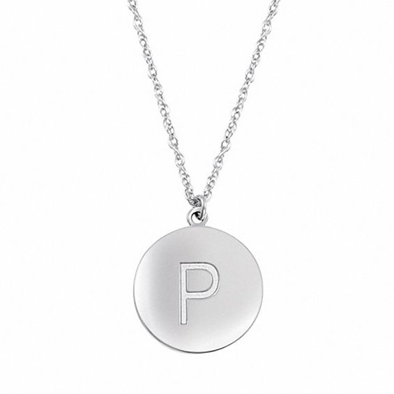 Initial Circle Pendant In Sterling Silver 1 Letter 20 Initial Circle Pendant In Sterling Silver 1 Letter 20
