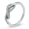 Thumbnail Image 1 of 1/4 CT. T.W. Diamond Infinity Ring in 10K White Gold