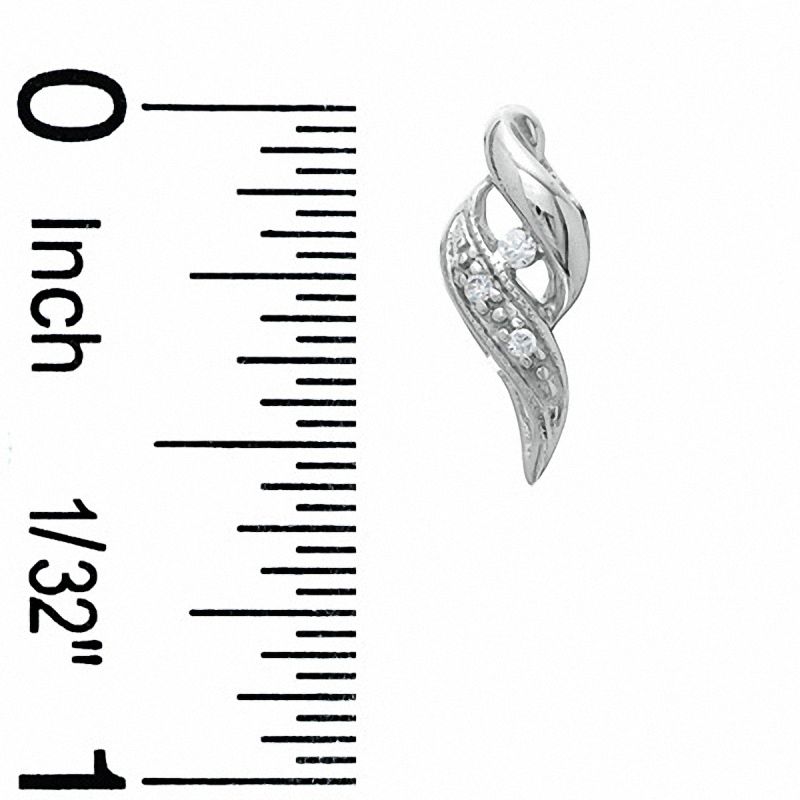 Diamond Accent Swirl Earrings in Sterling Silver