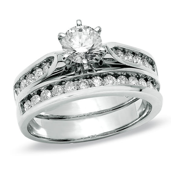 white gold wedding sets cheap