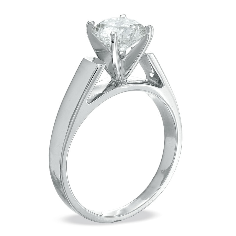 1-1/2 CT. Diamond Solitaire Engagement Ring in 14K White Gold (K/I3)