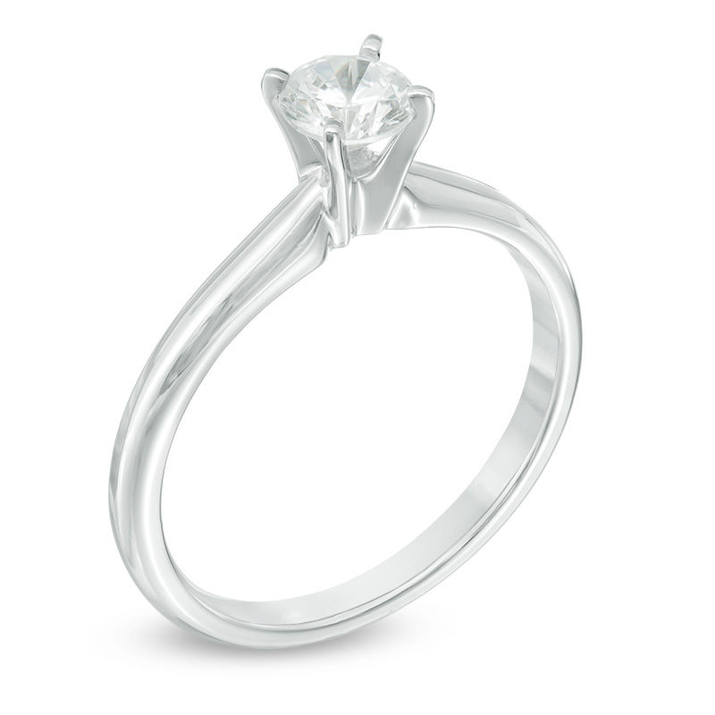 1/2 CT. Diamond Solitaire Engagement Ring in 14K White Gold