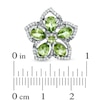 Thumbnail Image 2 of Peridot and White Topaz Flower Ring in Sterling Silver