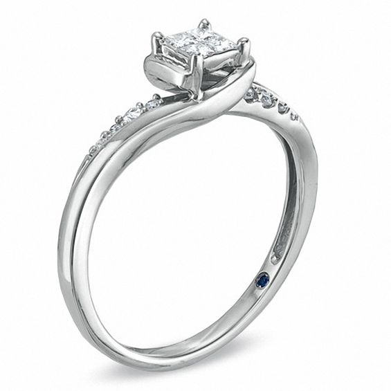 Cherished Promise Collection™ 1/5 CT. T.W. Quad PrincessCut Diamond