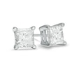 Thumbnail Image 0 of 2 CT. T.W. Princess-Cut Diamond Solitaire Stud Earrings in 14K White Gold (I-J/I3)