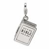 Thumbnail Image 0 of Amore La Vita™ Opening Bible Charm in Sterling Silver