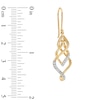 Thumbnail Image 1 of 1/5 CT. T.W. Diamond Twisted Vine Drop Earring in 10K Gold