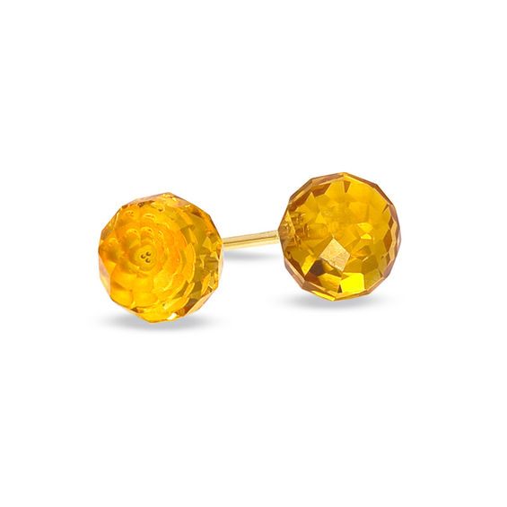 6 0mm Briolette Citrine Stud Earrings In 14k Gold Zales