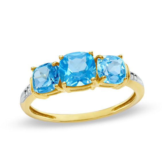 Zales Blue Topaz Diamond Ring Zales Blue Topaz Diamond Ring