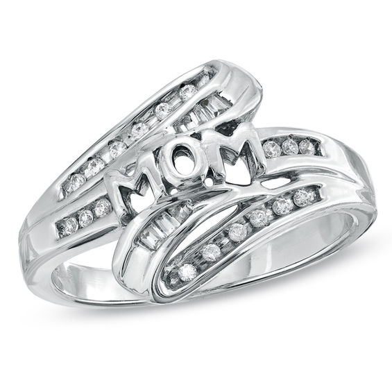 Diamond Accent MOM Ring in Sterling Silver Online Exclusives