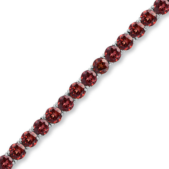 5 0mm Garnet Tennis Bracelet In Sterling Silver View All Bracelets 5 0mm Garnet Tennis Bracelet In Sterling Silver