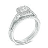 Thumbnail Image 1 of 1 CT. T.W. Diamond Frame Bridal Set in 14K White Gold