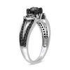 Thumbnail Image 1 of 1 CT. T.W. Black Diamond Engagement Ring in Sterling Silver