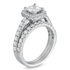 Thumbnail Image 1 of 1-3/4 CT. T.W. Princess-Cut Diamond Frame Bridal Set in 14K White Gold
