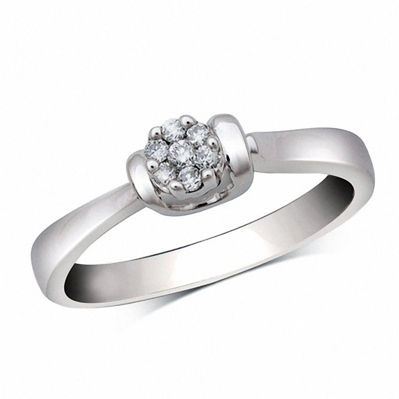 Cherished Promise Collection™ Diamond Accent Flower Promise Ring in Sterling Silver