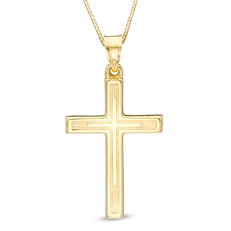Cross Necklace Charm in 14K Gold