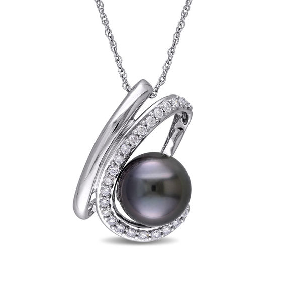 Black Cord And Brushed Nickel And Pearl Iridescent Swirl Glass Pendant 