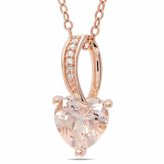 Diamond Accent Pendant in 10K Rose Gold 