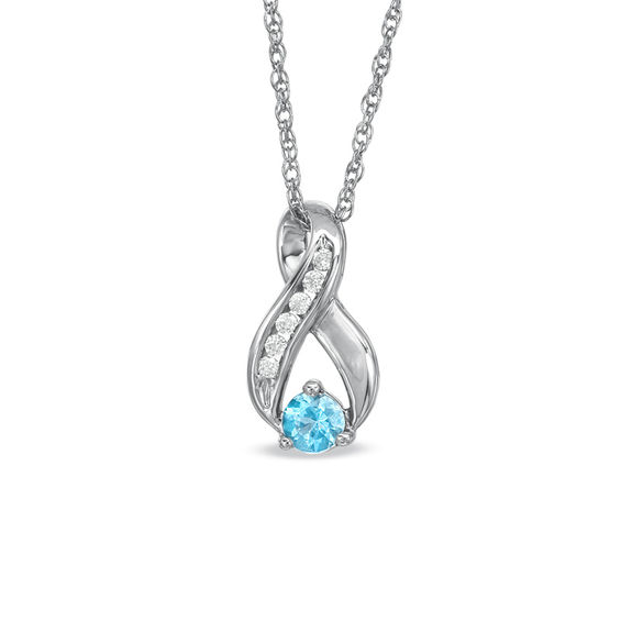 T.W. Diamond Infinity Loop Pendant 