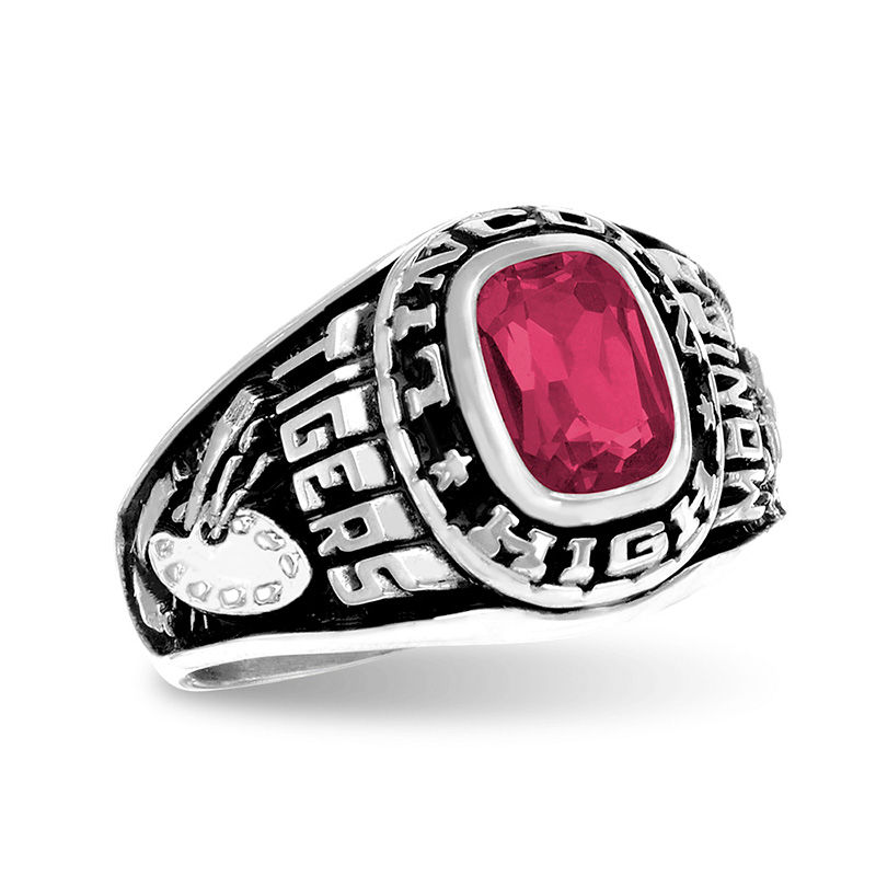 Ladies' Siladium® Celebrity Simulated Birthstone High School Class Ring by ArtCarved® (1 Stone