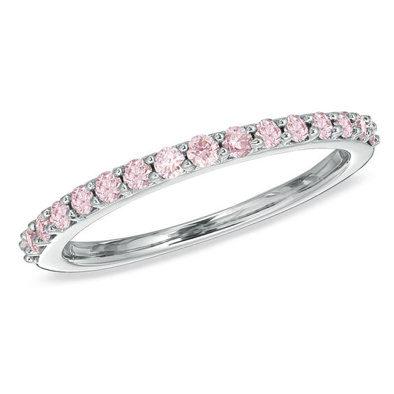 13 ct tw certified natural light pink diamond band in 14k white gold i1 wedding bands wedding zales - 3 Band Wedding Ring 13 ct tw certified natural light pink diamond band in 14k white gold i1 wedding bands wedding zales - 3 Band Wedding Ring