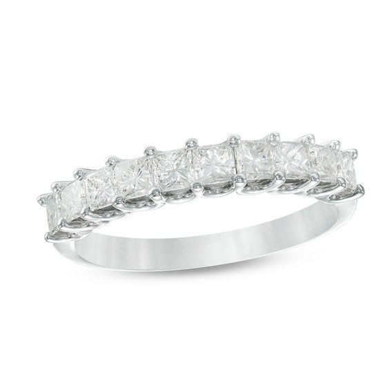 2ct Princess Cut Diamond Wedding Anniversary Ring Womens Band 14k White Gold