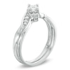 Thumbnail Image 1 of 1/4 CT. T.W. Princess-Cut Diamond Bridal Set in 10K White Gold
