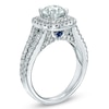Thumbnail Image 2 of Vera Wang Love Collection 2 CT. T.W. Diamond Frame Split Shank Engagement Ring in 14K White Gold