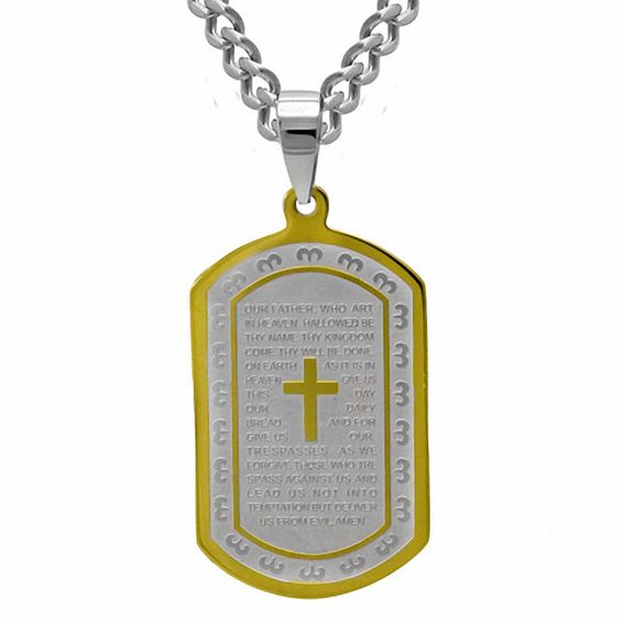 50 Serenity Lord's prayer Cross pendant necklace dog tag Religious wholesale 