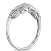 Thumbnail Image 1 of 1/5 CT. T.W. Diamond Infinity Knot Ring in Sterling Silver