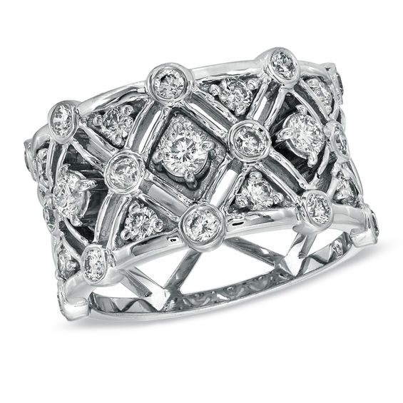 11/5 CT. T.W. Certified Diamond Frame Band in 18K White Gold (H/SI1