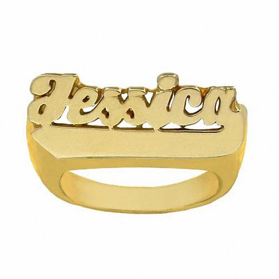 Made in USA Personalized Name Ring Custom Name Ring with Name of Your Choice Name Ring 24K Gold Plated Sterling Silver