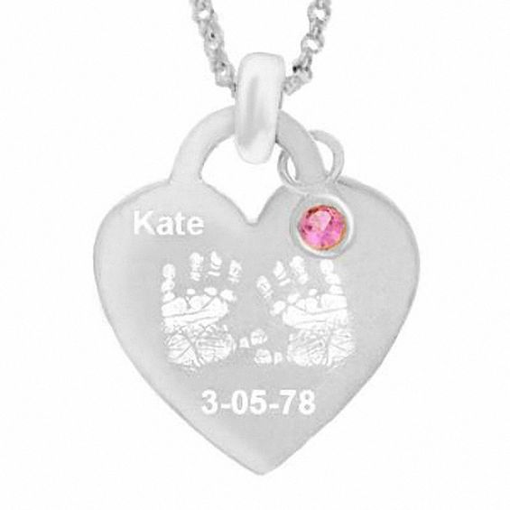 necklace with baby birthstone